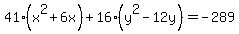 41%28x%5E2%2B6x%29%2B16%28y%5E2-12y%29=-289