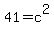41+=+c%5E2