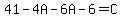 41-4A+-6A+-6=C