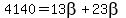4140=13beta%2B23beta