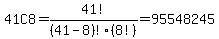 41C8=41%21%2F%2841-8%29%21%288%21%29=95548245