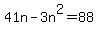 41n-3n%5E2=88