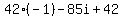 42%28-1%29-+85i+%2B+42