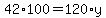 42%2A100=120%2Ay