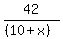 42%2F%28%2810%2Bx%29%29