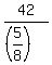 42%2F%28%285%2F8%29%29