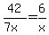42%2F%287x%29+=+6%2Fx