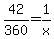 42%2F360=1%2Fx