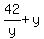 42%2Fy+%2B+y