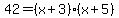 42=%28x%2B3%29%28x%2B5%29