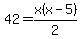 42=x%28x-5%29%2F2