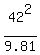 42%5E2%2F9.81