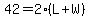 42+=+2%28L%2BW%29