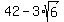 42-3%2Asqrt%286%29