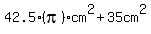 42.5%28pi%29cm%5E2%2B35cm%5E2