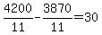 4200%2F11-3870%2F11=30