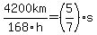 4200km%2F168h=%285%2F7%29s