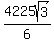 4225sqrt%283%29%2F6