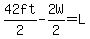 42ft%2F2-2W%2F2=L+