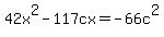 42x%5E2-117cx=-66c%5E2