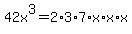 42x%5E3+=+2%2A3%2A7%2Ax%2Ax%2Ax