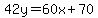 42y=60x%2B70