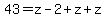 43=z-2%2Bz%2Bz