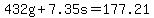 432g%2B7.35s=177.21
