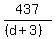 437%2F%28%28d%2B3%29%29