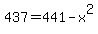 437+=+441+-x%5E2