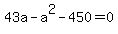 43a-a%5E2-450=0