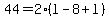 44=2%28l-8%2Bl%29