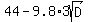 44-9.8%2A3sqrt%28D%29