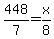448%2F7+=+x%2F8