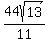 44sqrt%2813%29%2F11
