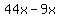 44x+-+9x