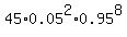 45%2A0.05%5E2%2A0.95%5E8