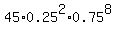 45%2A0.25%5E2%2A0.75%5E8