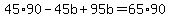 45%2A90-45b%2B95b=65%2A90