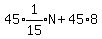 45%2Aexpr%281%2F15%29N+%2B45%2A8