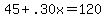 45%2B.30x=120