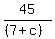 45%2F%28%287%2Bc%29%29