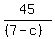 45%2F%28%287-c%29%29