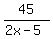 45%2F%282x-5%29
