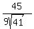 45%2F%289sqrt%2841%29%29