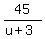 45%2F%28u%2B3%29