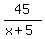 45%2F%28x%2B5%29