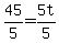 45%2F5+=+5t%2F5