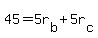45=5r%5Bb%5D%2B5r%5Bc%5D