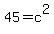 45=c%5E2